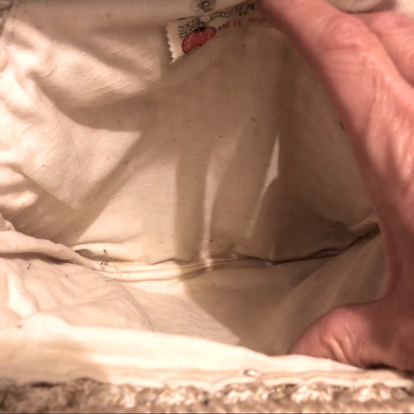 Vintage Handmade Macrame Tan Handbag - Picture 8 of 8